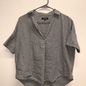 Madewell Black and White Gingham Shirt